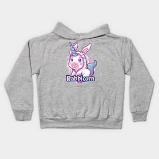 Cute Rabbicorn Unicorn Dressed like Easter Rabbit Cartoon Kids Hoodie